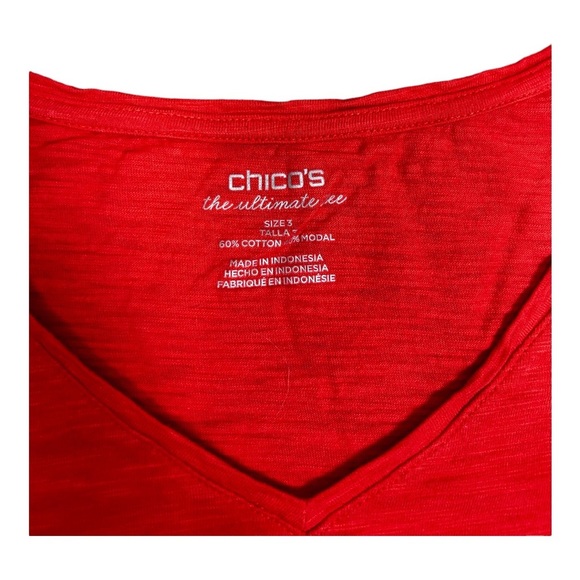 Chico’s The Ultimate Tee In Orange Size XL [222] - Picture 3 of 4